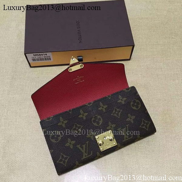 Louis Vuitton Monogram Canvas PALLAS WALLET M58413 Red Louis Vuitton Monogram Canvas PALLAS WALLET M58413 Red