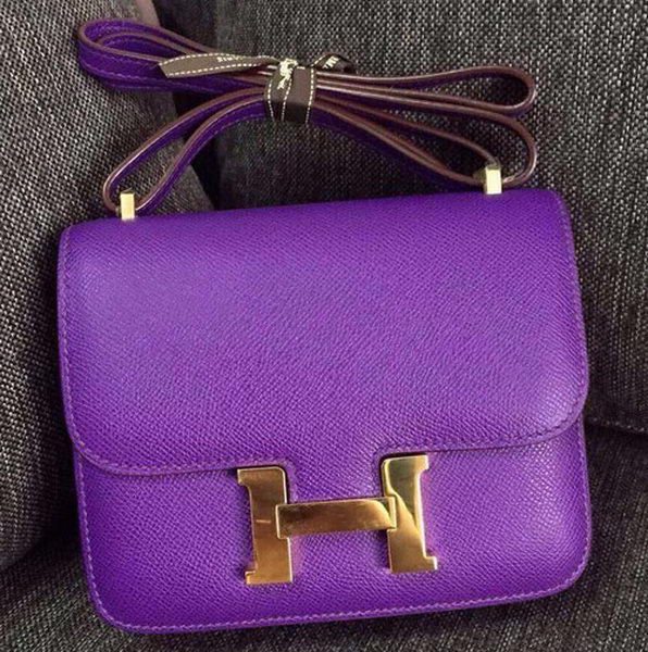 Hermes Constance Bag Calfskin Leather H9999 Violet Hermes Constance Bag Calfskin Leather H9999 Violet