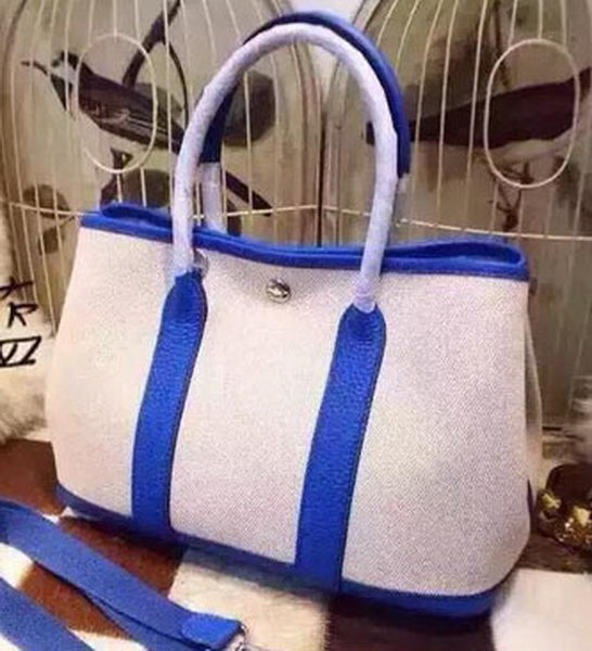 Hermes Garden Party 36cm Tote Bags Canvas HGP1927 Blue Hermes Garden Party 36cm Tote Bags Canvas HGP1927 Blue