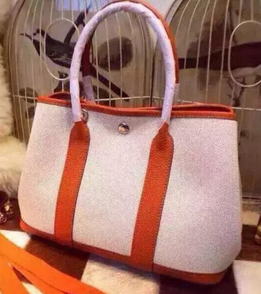 Hermes Garden Party 36cm Tote Bags Canvas HGP1927 Orange Hermes Garden Party 36cm Tote Bags Canvas HGP1927 Orange