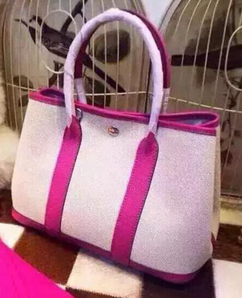 Hermes Garden Party 36cm Tote Bags Canvas HGP1927 Rose Hermes Garden Party 36cm Tote Bags Canvas HGP1927 Rose