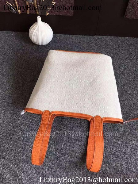 Hermes Picotin Lock 18cm Bag Canvas HPL8618T Orange Hermes Picotin Lock 18cm Bag Canvas HPL8618T Orange
