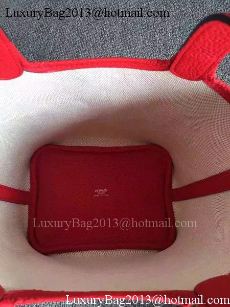Hermes Picotin Lock 18cm Bag Canvas HPL8618T Red Hermes Picotin Lock 18cm Bag Canvas HPL8618T Red