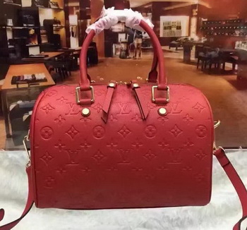 Louis Vuitton Monogram Empreinte Speedy 30 Bag M40762 Red