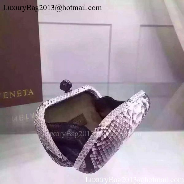Bottega Veneta Snake Leather Knot Clutch BV8653 Grey Bottega Veneta Snake Leather Knot Clutch BV8653 Grey