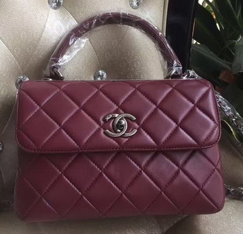 Chanel Classic Top Flap Bag Original Sheepskin Leather A92236 Burgundy Chanel Classic Top Flap Bag Original Sheepskin Leather A92236 Burgundy