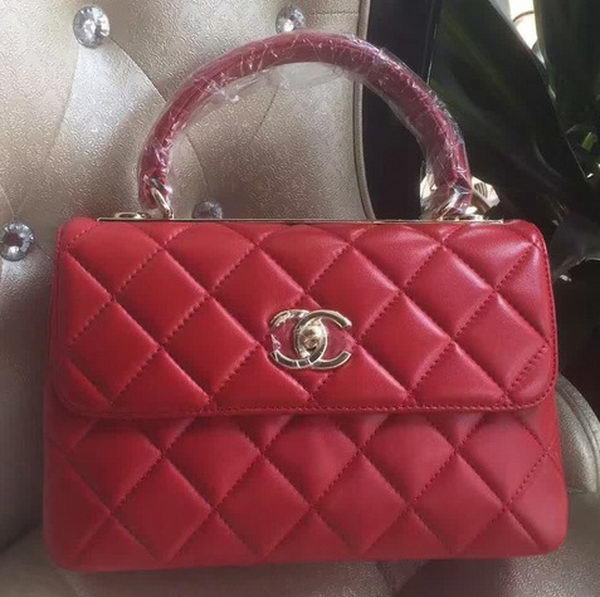 Chanel Classic Top Flap Bag Original Sheepskin Leather A92236 Red Chanel Classic Top Flap Bag Original Sheepskin Leather A92236 Red