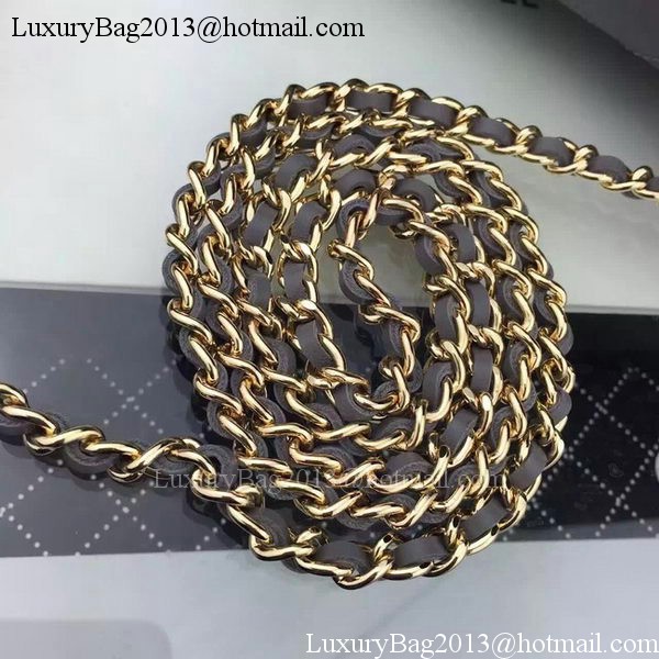 Chanel WOC mini Flap Bag Grey Sheepskin A5373 Gold Chanel WOC mini Flap Bag Grey Sheepskin A5373 Gold