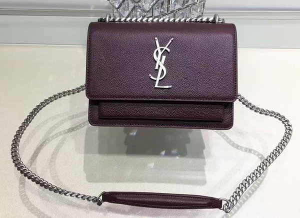 Yves Saint Laurent Cross-body Shoulder Bag Y13928 Purple Yves Saint Laurent Cross-body Shoulder Bag Y13928 Purple