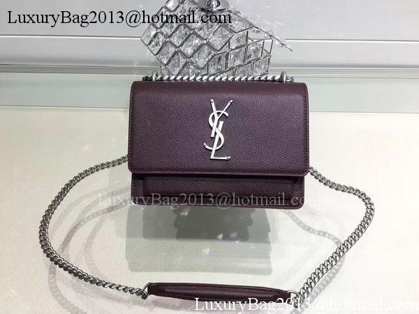 Yves Saint Laurent Cross-body Shoulder Bag Y13928 Purple Yves Saint Laurent Cross-body Shoulder Bag Y13928 Purple