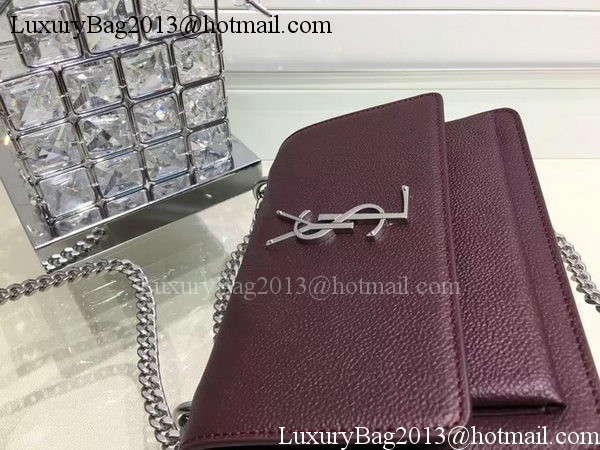 Yves Saint Laurent Cross-body Shoulder Bag Y13928 Purple Yves Saint Laurent Cross-body Shoulder Bag Y13928 Purple