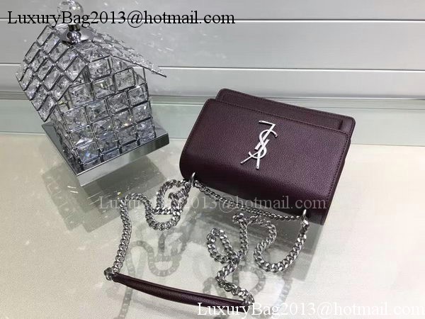 Yves Saint Laurent Cross-body Shoulder Bag Y13928 Purple Yves Saint Laurent Cross-body Shoulder Bag Y13928 Purple