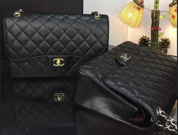 Chanel Classic Flap Bag Original Cannage Patterns A1119 Black Chanel Classic Flap Bag Original Cannage Patterns A1119 Black