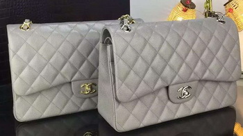 Chanel Classic Flap Bag Original Cannage Patterns A1119 Grey Chanel Classic Flap Bag Original Cannage Patterns A1119 Grey