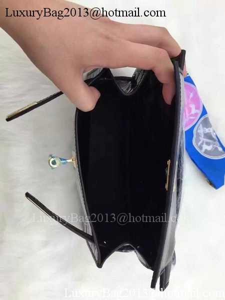Hermes MINI Kelly 22cm Tote Bag Croco Leather KL22 Black Hermes MINI Kelly 22cm Tote Bag Croco Leather KL22 Black