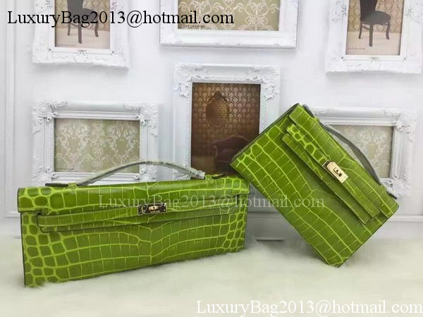 Hermes MINI Kelly 22cm Tote Bag Croco Leather KL22 Cyan Hermes MINI Kelly 22cm Tote Bag Croco Leather KL22 Cyan