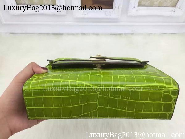 Hermes MINI Kelly 22cm Tote Bag Croco Leather KL22 Cyan Hermes MINI Kelly 22cm Tote Bag Croco Leather KL22 Cyan