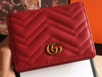Gucci GG Marmont Card Case 443125 Red Gucci GG Marmont Card Case 443125 Red