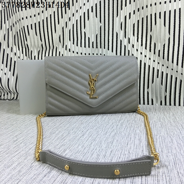 YSL Classic Monogramme Flap Bag Cannage Pattern Y377828L Grey YSL Classic Monogramme Flap Bag Cannage Pattern Y377828L Grey