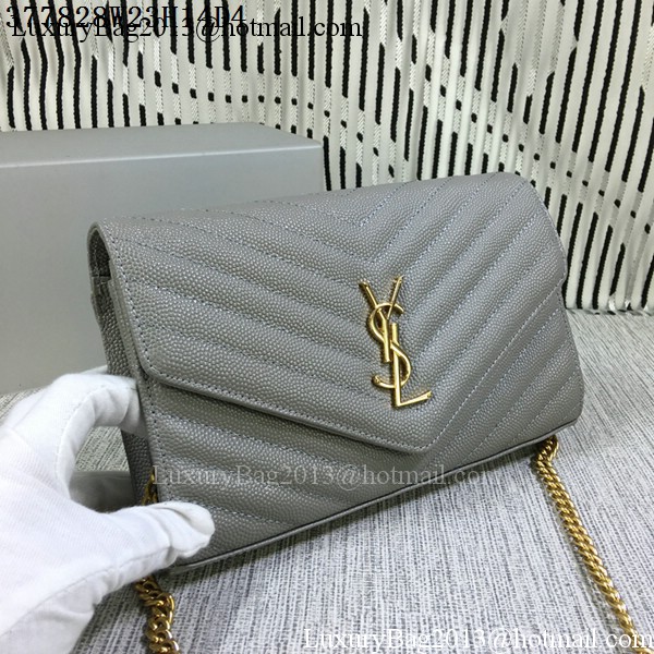 YSL Classic Monogramme Flap Bag Cannage Pattern Y377828L Grey YSL Classic Monogramme Flap Bag Cannage Pattern Y377828L Grey