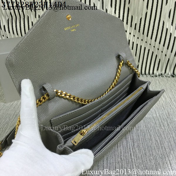 YSL Classic Monogramme Flap Bag Cannage Pattern Y377828L Grey YSL Classic Monogramme Flap Bag Cannage Pattern Y377828L Grey