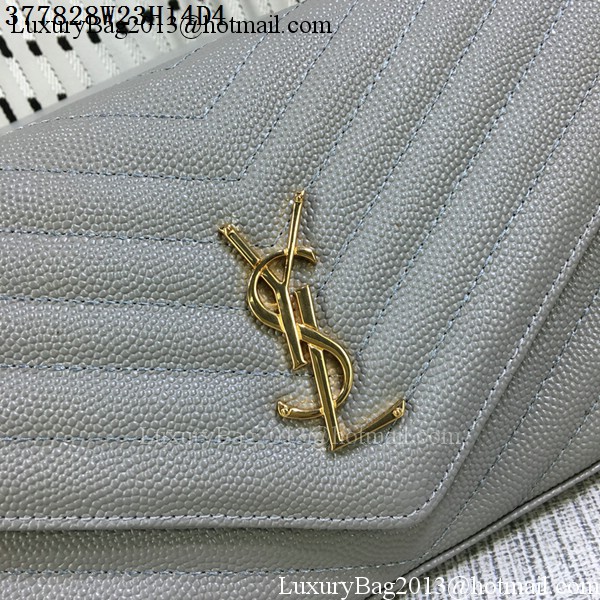 YSL Classic Monogramme Flap Bag Cannage Pattern Y377828L Grey YSL Classic Monogramme Flap Bag Cannage Pattern Y377828L Grey