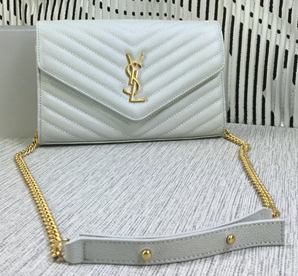 YSL Classic Monogramme Flap Bag Cannage Pattern Y377828L OffWhite YSL Classic Monogramme Flap Bag Cannage Pattern Y377828L OffWhite