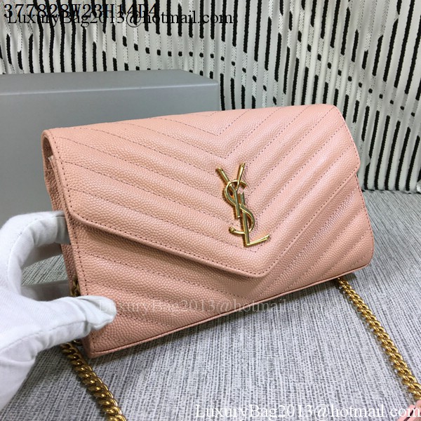 YSL Classic Monogramme Flap Bag Cannage Pattern Y377828L Pink YSL Classic Monogramme Flap Bag Cannage Pattern Y377828L Pink