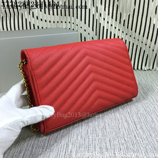 YSL Classic Monogramme Flap Bag Cannage Pattern Y377828L Red YSL Classic Monogramme Flap Bag Cannage Pattern Y377828L Red