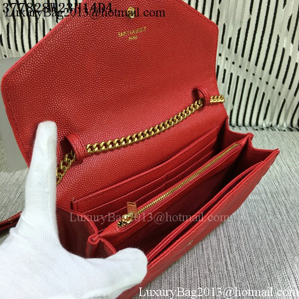 YSL Classic Monogramme Flap Bag Cannage Pattern Y377828L Red YSL Classic Monogramme Flap Bag Cannage Pattern Y377828L Red