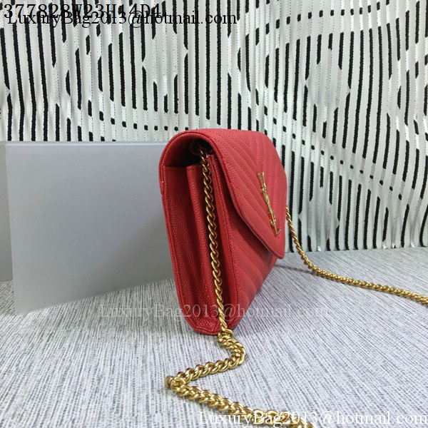 YSL Classic Monogramme Flap Bag Cannage Pattern Y377828L Red YSL Classic Monogramme Flap Bag Cannage Pattern Y377828L Red