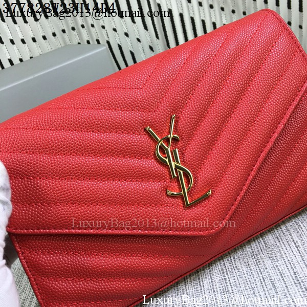 YSL Classic Monogramme Flap Bag Cannage Pattern Y377828L Red YSL Classic Monogramme Flap Bag Cannage Pattern Y377828L Red