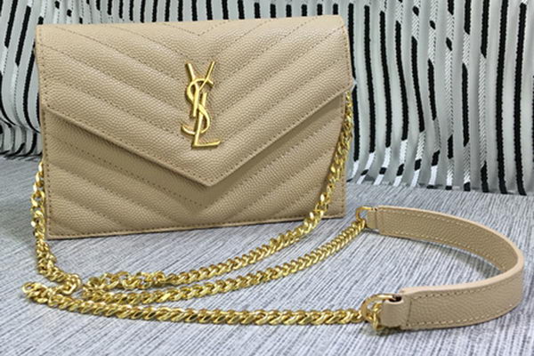 YSL Classic Monogramme Flap Bag Cannage Pattern Y377828S Apricot YSL Classic Monogramme Flap Bag Cannage Pattern Y377828S Apricot