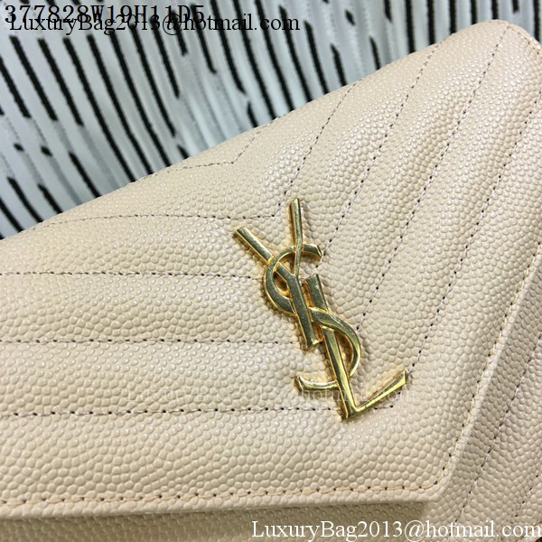 YSL Classic Monogramme Flap Bag Cannage Pattern Y377828S Apricot YSL Classic Monogramme Flap Bag Cannage Pattern Y377828S Apricot