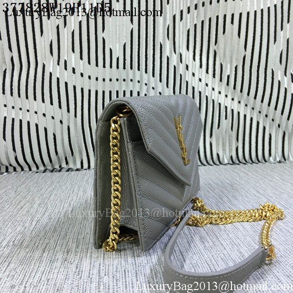 YSL Classic Monogramme Flap Bag Cannage Pattern Y377828S Grey YSL Classic Monogramme Flap Bag Cannage Pattern Y377828S Grey