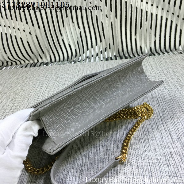 YSL Classic Monogramme Flap Bag Cannage Pattern Y377828S Grey YSL Classic Monogramme Flap Bag Cannage Pattern Y377828S Grey