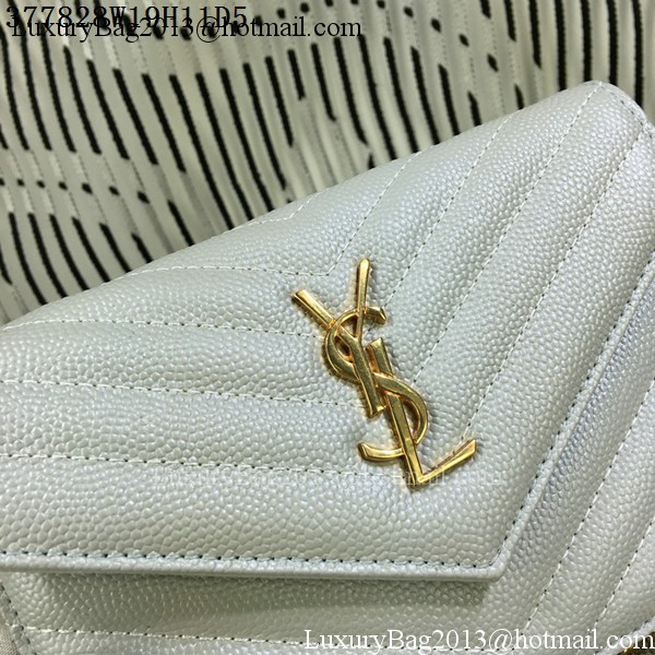 YSL Classic Monogramme Flap Bag Cannage Pattern Y377828S OffWhite YSL Classic Monogramme Flap Bag Cannage Pattern Y377828S OffWhite