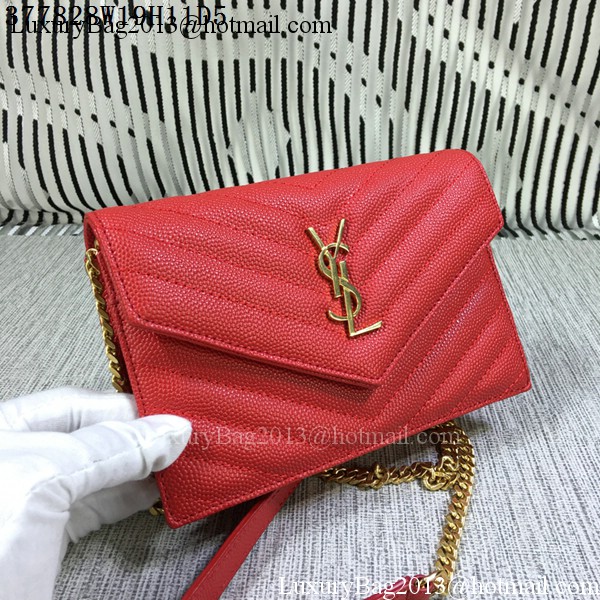 YSL Classic Monogramme Flap Bag Cannage Pattern Y377828S Red YSL Classic Monogramme Flap Bag Cannage Pattern Y377828S Red
