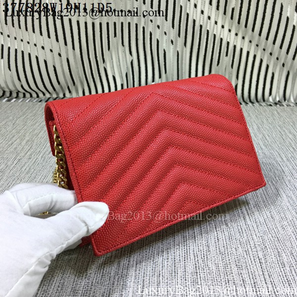 YSL Classic Monogramme Flap Bag Cannage Pattern Y377828S Red YSL Classic Monogramme Flap Bag Cannage Pattern Y377828S Red