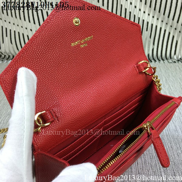 YSL Classic Monogramme Flap Bag Cannage Pattern Y377828S Red YSL Classic Monogramme Flap Bag Cannage Pattern Y377828S Red