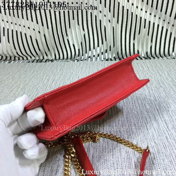YSL Classic Monogramme Flap Bag Cannage Pattern Y377828S Red YSL Classic Monogramme Flap Bag Cannage Pattern Y377828S Red