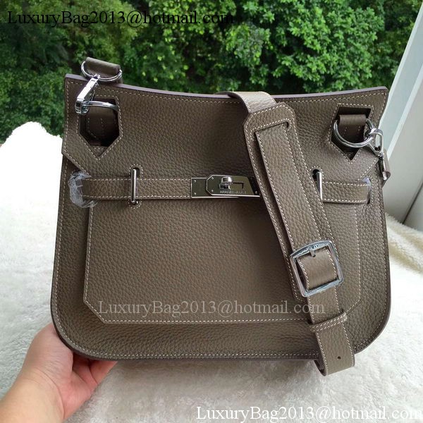 Hermes Jypsiere 31CM Shoulder Bag Calfskin Leather H0880 Grey Hermes Jypsiere 31CM Shoulder Bag Calfskin Leather H0880 Grey