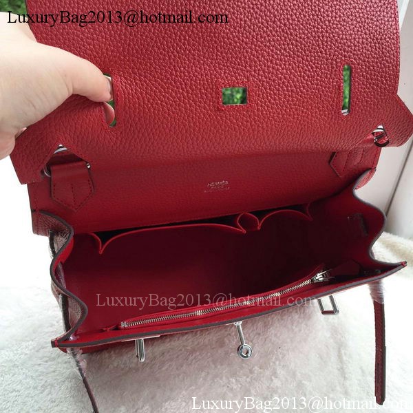 Hermes Jypsiere 31CM Shoulder Bag Calfskin Leather H0880 Red Hermes Jypsiere 31CM Shoulder Bag Calfskin Leather H0880 Red