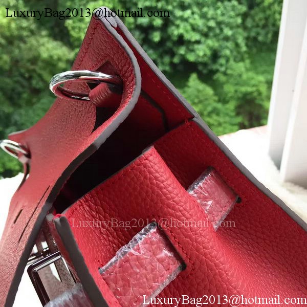 Hermes Jypsiere 31CM Shoulder Bag Calfskin Leather H0880 Red Hermes Jypsiere 31CM Shoulder Bag Calfskin Leather H0880 Red