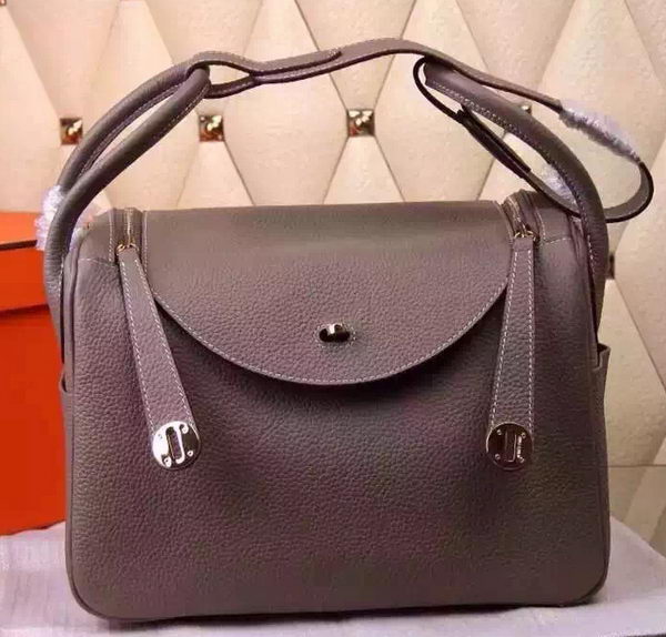 Hermes Lindy 30CM Leather Shoulder Bag H0881 Grey Hermes Lindy 30CM Leather Shoulder Bag H0881 Grey
