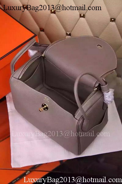 Hermes Lindy 30CM Leather Shoulder Bag H0881 Grey Hermes Lindy 30CM Leather Shoulder Bag H0881 Grey