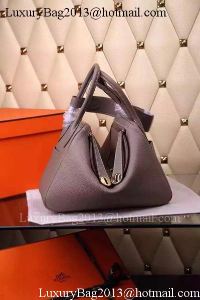 Hermes Lindy 30CM Leather Shoulder Bag H0881 Grey Hermes Lindy 30CM Leather Shoulder Bag H0881 Grey