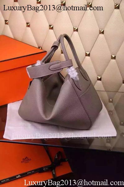 Hermes Lindy 30CM Leather Shoulder Bag H0881 Grey Hermes Lindy 30CM Leather Shoulder Bag H0881 Grey
