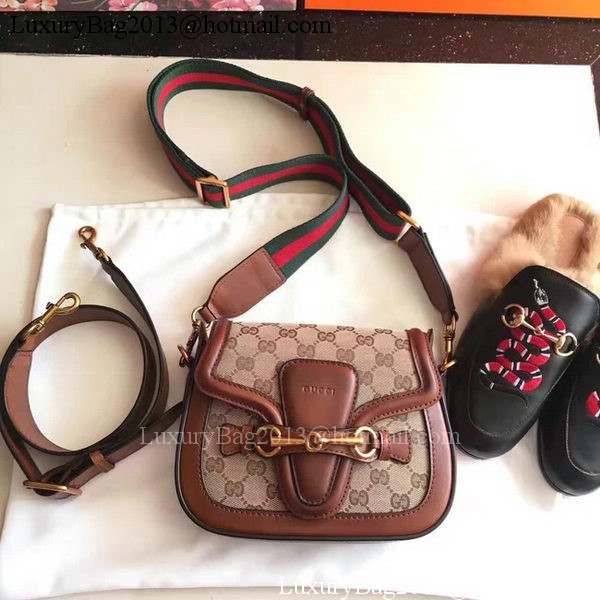 Gucci Lady Web GG Canvas Shoulder Bag 383821 Brown Gucci Lady Web GG Canvas Shoulder Bag 383821 Brown