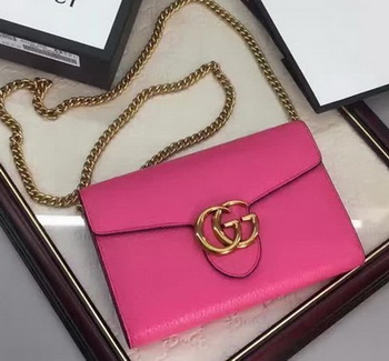 Gucci GG Marmont Leather mini Chain Bag 401232 Rose Gucci GG Marmont Leather mini Chain Bag 401232 Rose